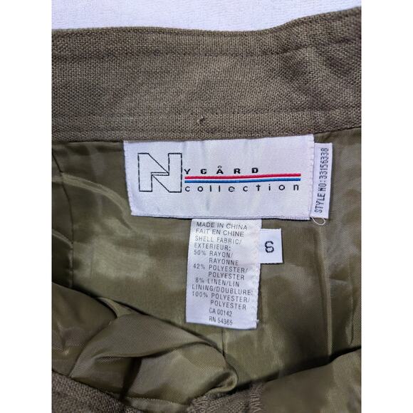 Vintage nygard collection army green pencil skirt size S rayon poly blend - Picture 3 of 5